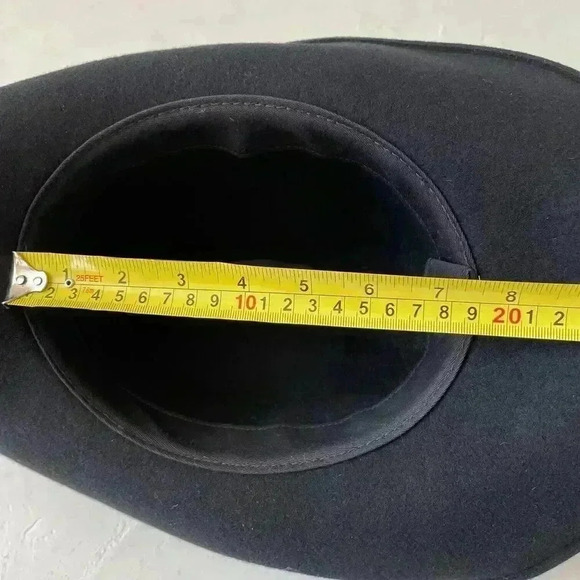 Rodeo King Adult Cowboy Hat Black Felt Beaver Western Hat Vintage Sz S 54-55 - Picture 10 of 12